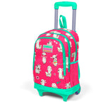 Coral High Kids Kız Çocuk Alpaka Desenli Üç Bölmeli Çekçekli Okul Sırt Çantası