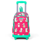 Coral High Kids Kız Çocuk Alpaka Desenli Üç Bölmeli Çekçekli Okul Sırt Çantası