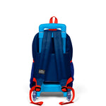 Coral High Kids Saks Mavi Astronot Desenli Üç Bölmeli Işıklı Tekerlekli Çekçekli Okul Sırt Çantası 23924