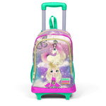 Coral High Peri ve Unicorn Desenli Işıklı Tekerlek Pembe Çekçekli Sırt ve Okul Çantası 23933