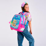 Coral High Zürafa Desenli Mavi-Pembe Okul Çantası 23479