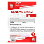 Çöz Kazan Yayınları AYT A Kitapçığı Kurumsal Deneme Sınavı 3