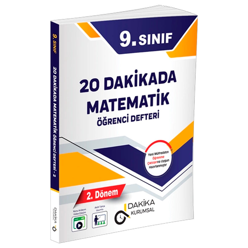 Dakika Yayınları 9.Sınıf 20 Dakikada Matematik Öğrenci Defteri 2. Dönem
