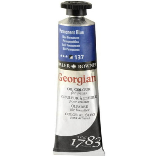 Daler Rowney Georgian Perm Blue 38 ml. Yağlı Boya - Sanatçı, Profesyonel ve Hobi Resim Boyası