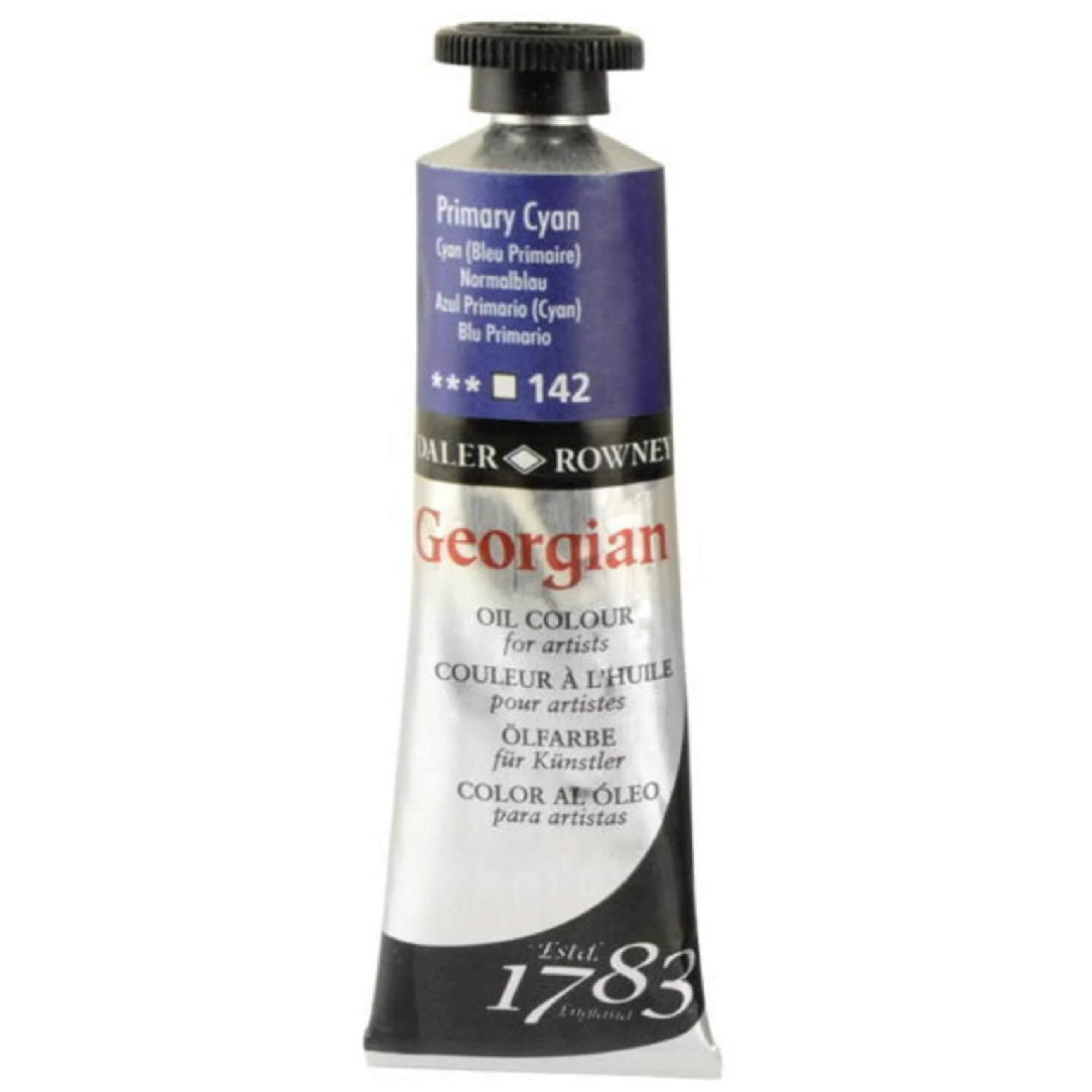Daler Rowney Georgian Primary Cyan 38 ml. Yağlı Boya - Sanatçı ve Profesyonel Resim Boyası