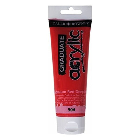 Daler Rowney Graduate Kadmiyum Kırmızı 120 ml. Akrilik Boya - Sanat, Resim ve Hobi Boyası