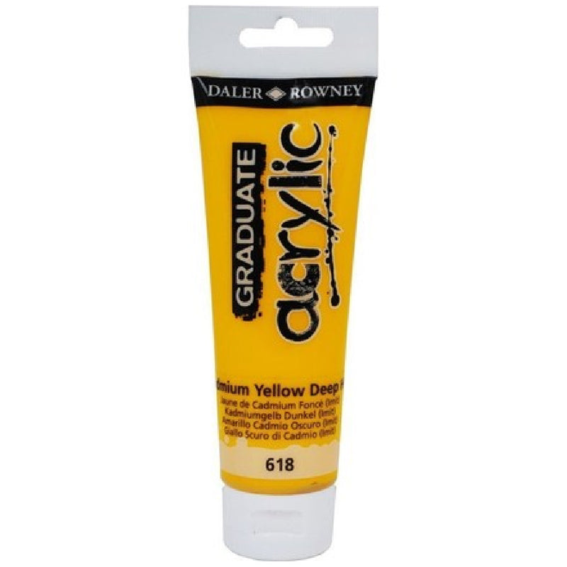 Daler Rowney Graduate Kadmiyum Sarı Derin Ton 120 ml. Akrilik Boya - Resim, Hobi ve Sanat Malzemesi
