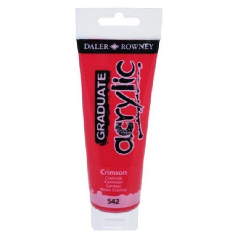Daler Rowney Graduate Crimson 120 ml. Akrilik Boya - Sanatsal Hobi ve Tuval Resim Boyası
