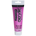 Daler Rowney Graduate Metalik Pembe 120 ml. Akrilik Boya - Sanatsal Resim ve Hobi Boyası