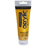Daler Rowney Graduate Metallic Yellow 120 ml. Akrilik Boya - Sanat, Resim ve Hobi Boyası