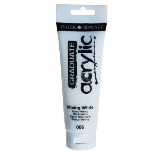 Daler Rowney Graduate Mixing White 120 ml. Akrilik Boya - Sanatsal Resim ve Hobi Boyası