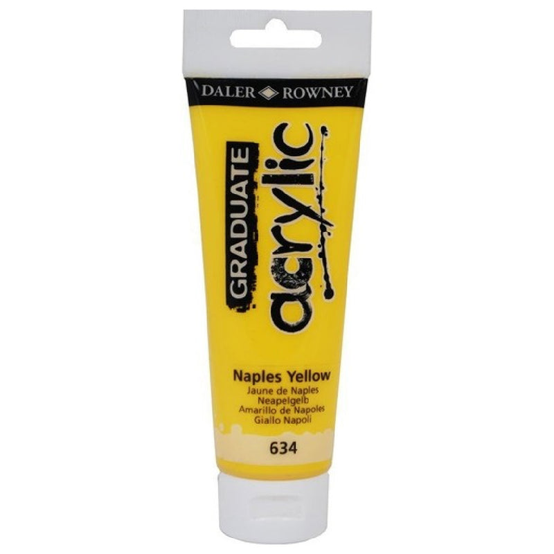 Daler Rowney Graduate Napoli Sarısı 120 ml. Akrilik Boya - Sanat, Hobi ve Resim Boyası