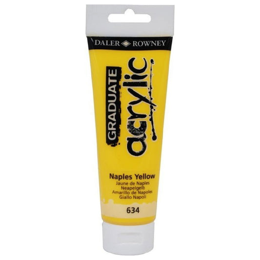 Daler Rowney Graduate Napoli Sarısı 120 ml. Akrilik Boya - Sanat, Hobi ve Resim Boyası