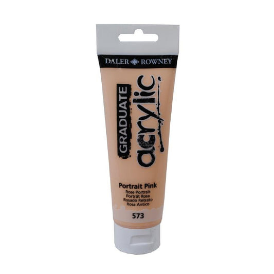 Daler Rowney Graduate Portrait Pembe 120 ml Akrilik Boya - Sanatçı, Öğrenci ve Hobi Resim Boyası