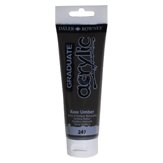 Daler Rowney Graduate Raw Umber 120 ml. Akrilik Boya - Sanatçı, Hobi ve Tuval Resim Boyası