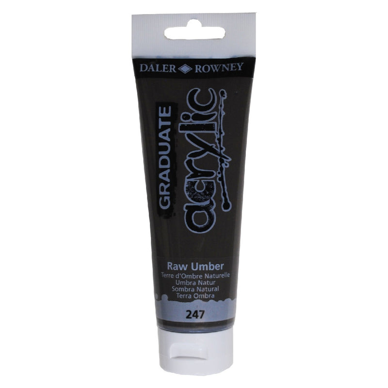 Daler Rowney Graduate Raw Umber 120 ml. Akrilik Boya - Sanatçı, Hobi ve Tuval Resim Boyası