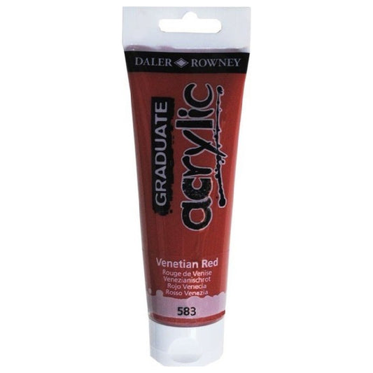 Daler Rowney Graduate Venedik Kırmızısı 120 ml. Akrilik Boya - Sanatsal Resim ve Hobi Boyası