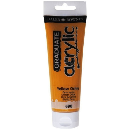 Daler Rowney Graduate Yellow Ochre 120 ml. Akrilik Boya - Sanatsal Resim ve Hobi Boyası