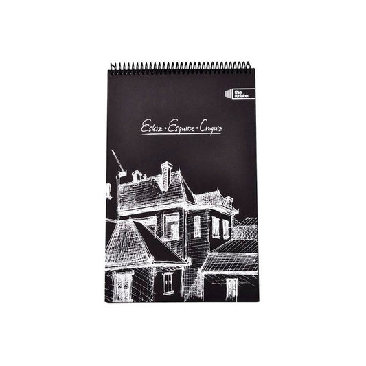 Deffter Siyah A4 6 Çocuk Eskiz Defteri - Okul ve Sanatsal Çizim Defteri