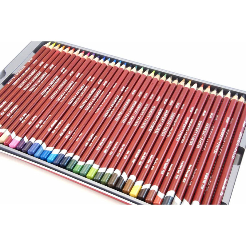 Derwent 36'lı Pastel Pencil Teneke Kutu - Sanatsal Çizim, Resim ve Eskiz İçin