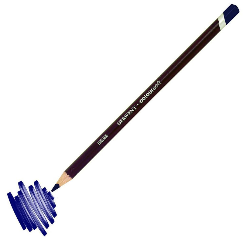 Derwent Coloursoft Yumuşak Kuru Boya Kalemi Indigo - Sanatsal Çizim ve Profesyonel Ressam Kalemi
