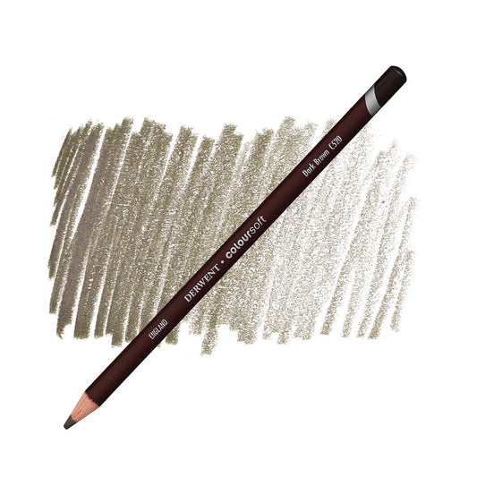 Derwent Coloursoft Yumuşak Kuru Boya Kalemi Koyu Kahverengi - Sanatçı ve Çizim Kalemi