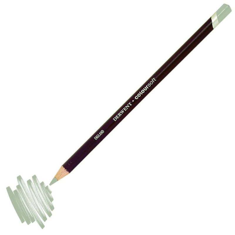 Derwent Coloursoft Yumuşak Kuru Boya Kalemi Beyaz Gri - Sanatsal Çizim ve Resim Kalemi