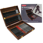 Derwent Eskiz Kalemi Sketching 48 Li Ahşap Kutu - Sanatsal Çizim Seti