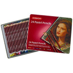 Derwent Pastel Kalem Seti 24'lü Teneke Kutu - Sanatsal Çizim ve Eskiz Kalemleri
