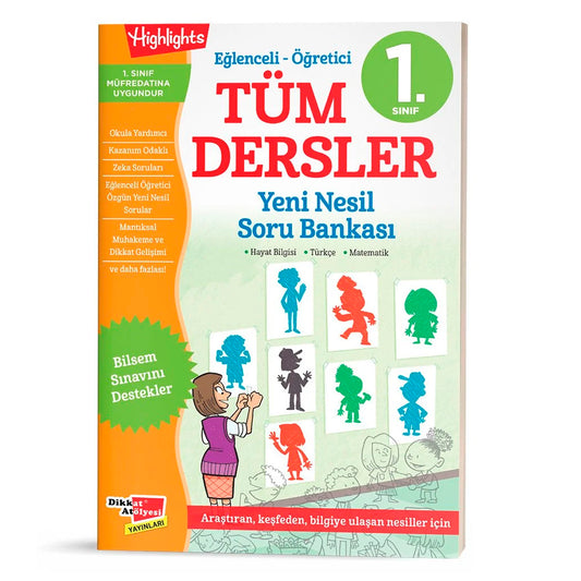 Dikkat Atölyesi Yayınları 1. Sınıf Tüm Dersler Yeni Nesil Soru Bankası
