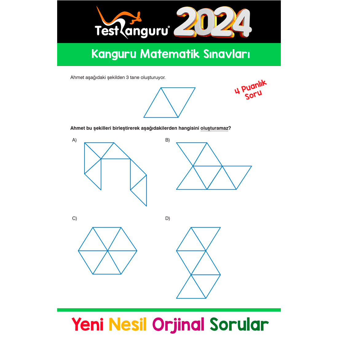Dikkat Atölyesi Yayınları 2. Sınıf Kanguru Eğlenceli Matematik Soruları