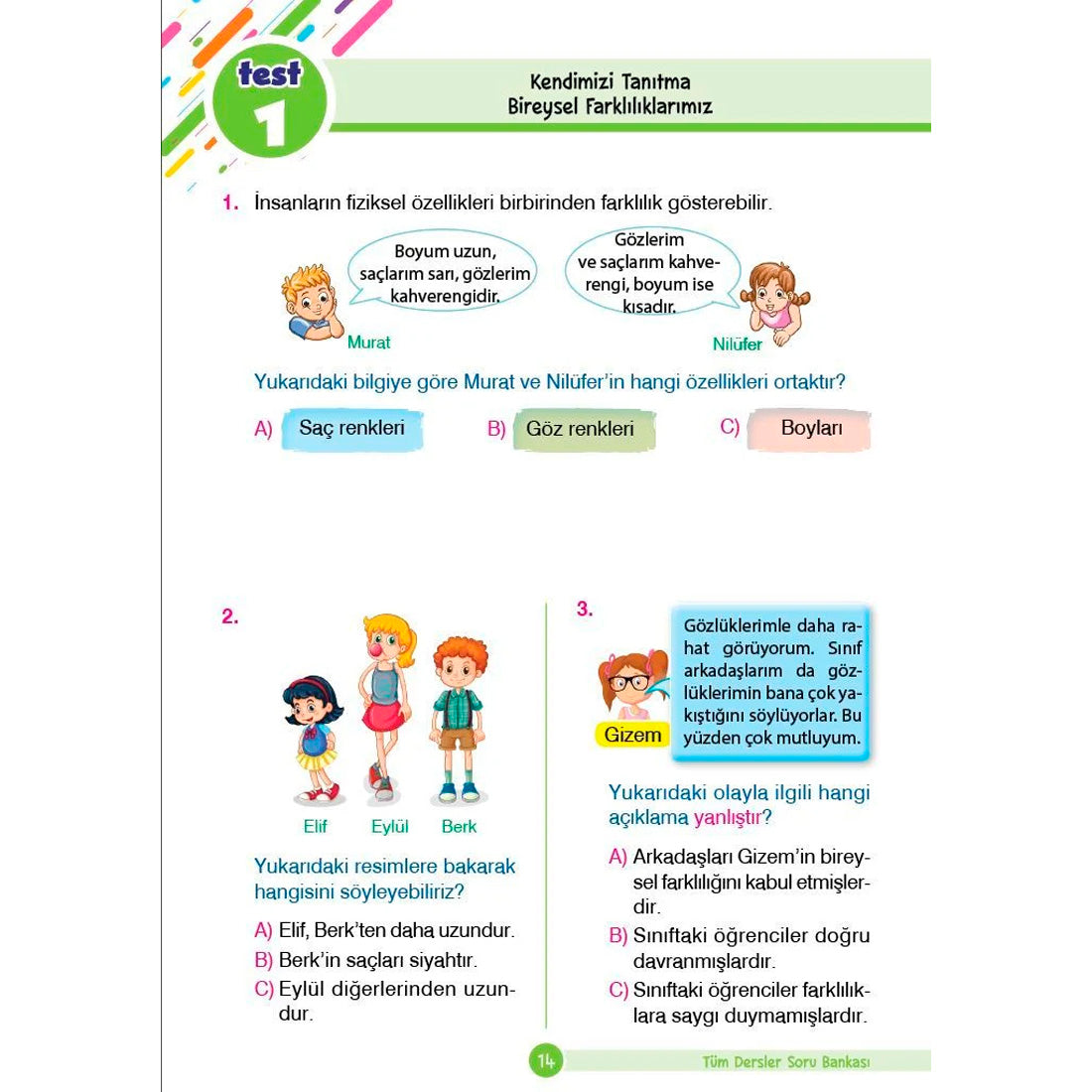 Dikkat Atölyesi Yayınları 2. Sınıf Tüm Dersler Yeni Nesil Soru Bankası