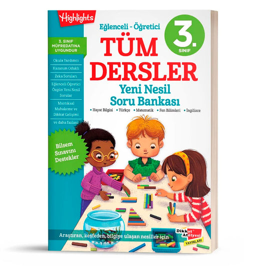 Dikkat Atölyesi Yayınları 3. Sınıf Tüm Dersler Yeni Nesil Soru Bankası