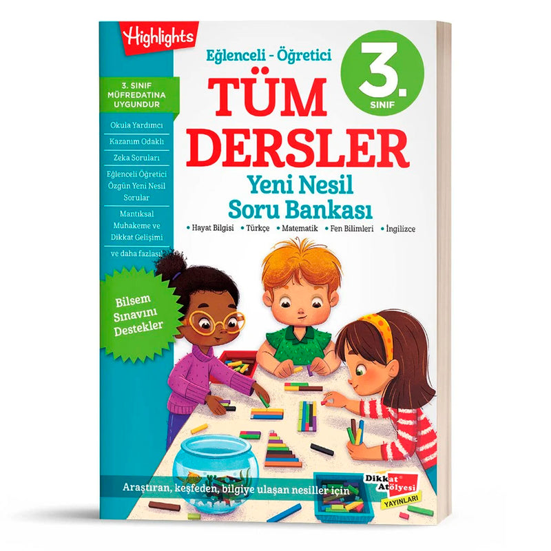 Dikkat Atölyesi Yayınları 3. Sınıf Tüm Dersler Yeni Nesil Soru Bankası