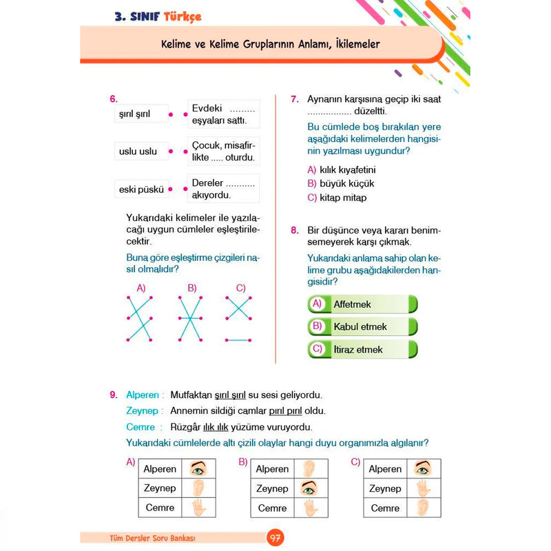 Dikkat Atölyesi Yayınları 3. Sınıf Tüm Dersler Yeni Nesil Soru Bankası