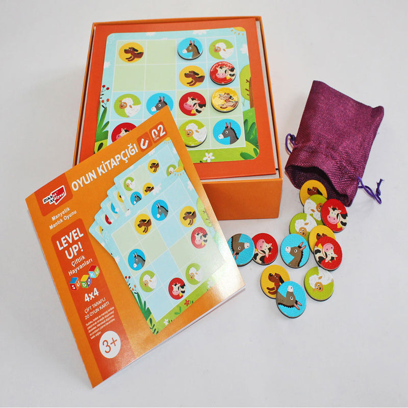 Dikkat Atölyesi Yayınları Level Up! 2 - Çiftlik Hayvanları Sudoku