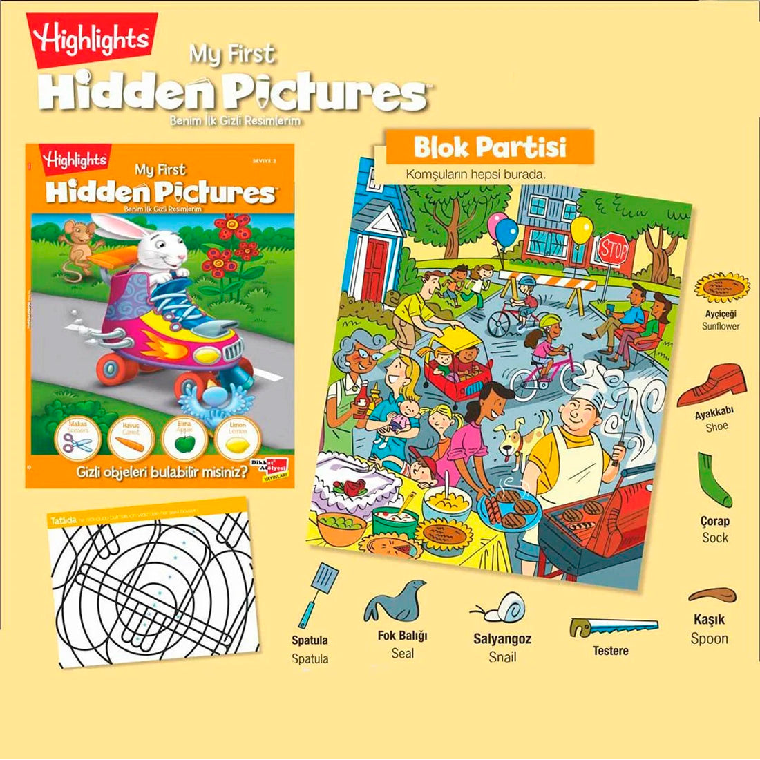 Dikkat Atölyesi Yayınları My First Hidden Pictures Seviye 3