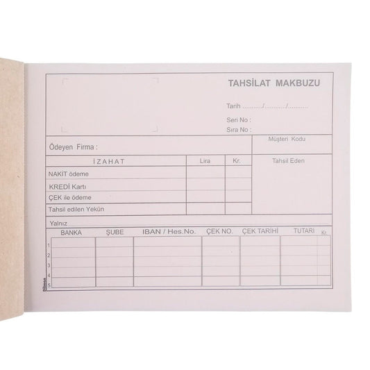 DİLMAN TAHSİLAT MAKBUZU OTOKOPİLİ 2 NÜSHA 2-50