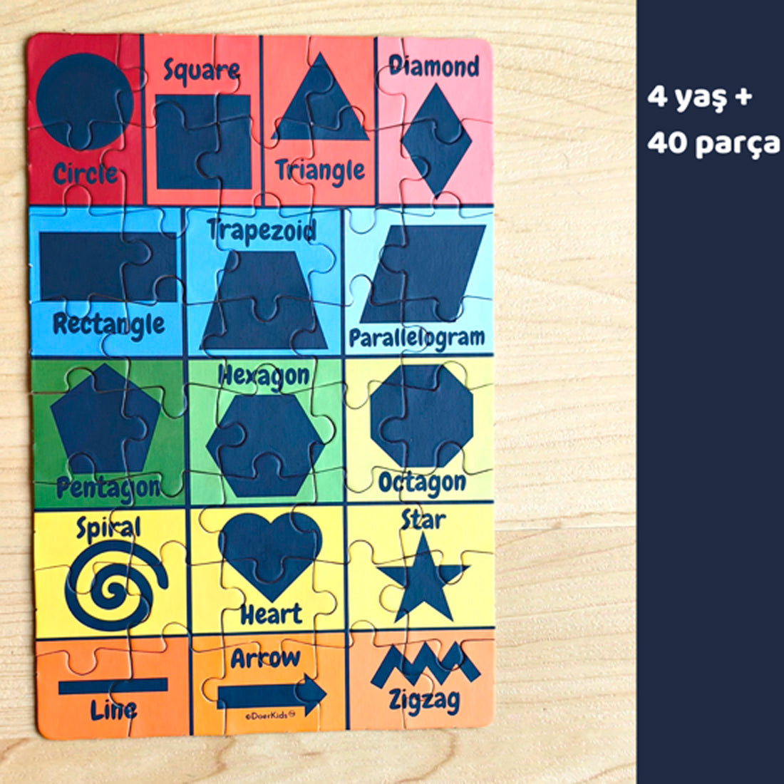 DoerKids Shapes Mini Çocuk Puzzle