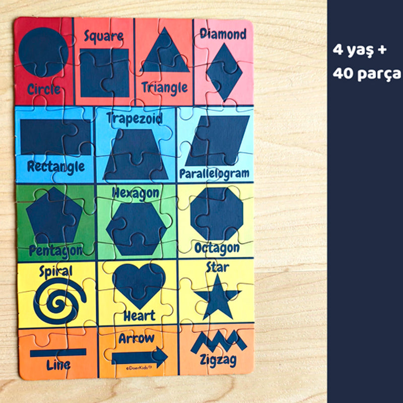 DoerKids Shapes Mini Çocuk Puzzle