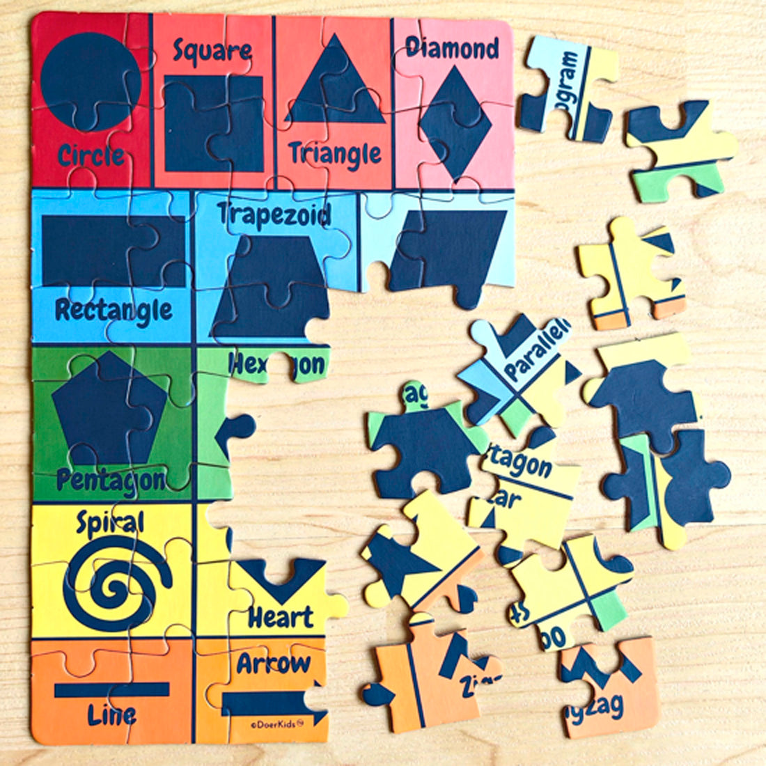 DoerKids Shapes Mini Çocuk Puzzle