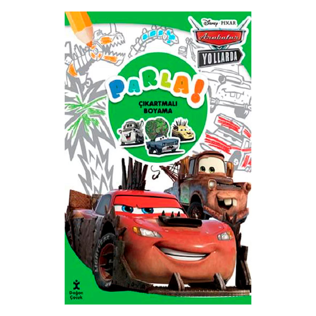 Doğan Çocuk Yayınları Dısney Arabalar Parla Çıkartmalı Boyama Kitabı