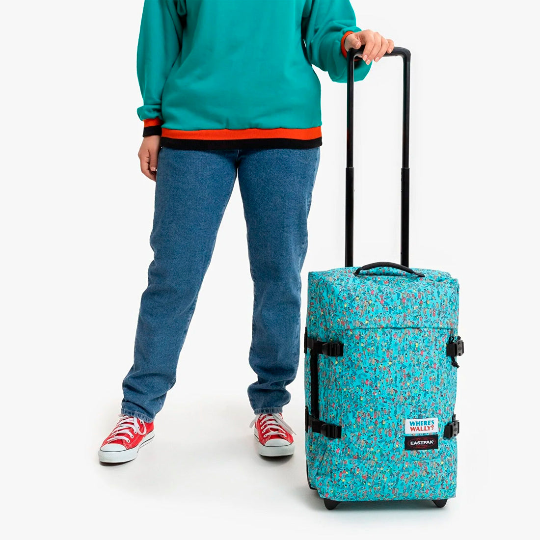 Eastpak Tranverz S Wally Pattern Mavi Unisex Valiz