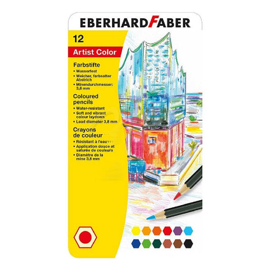 Eberhard Faber Artist Color 12'li Kuru Boya Kalem - Sanatsal Çizim ve Resim Kalemi