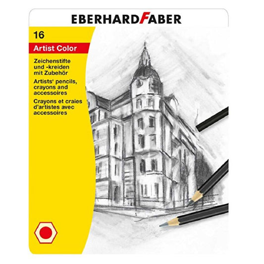 Eberhard Faber Artist Color 16'lı Dereceli Çizim Kalemi - Sanatsal Eskiz ve Karakalem Seti