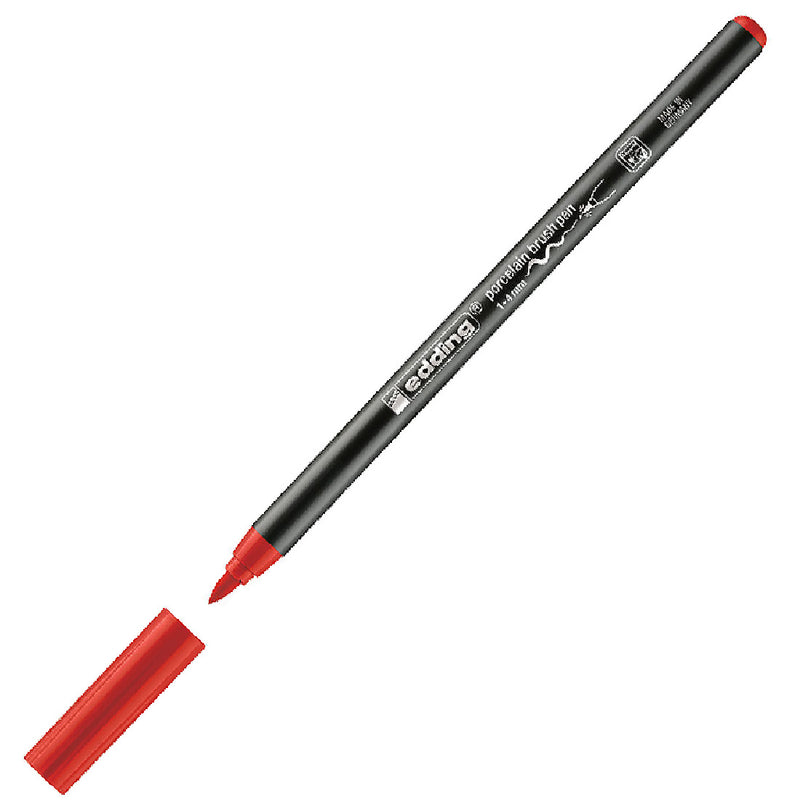 Edding 4200 1-4 mm Kırmızı Porselen Kalemi - Seramik, Cam ve Porselen Boyama Hobi Kalemi