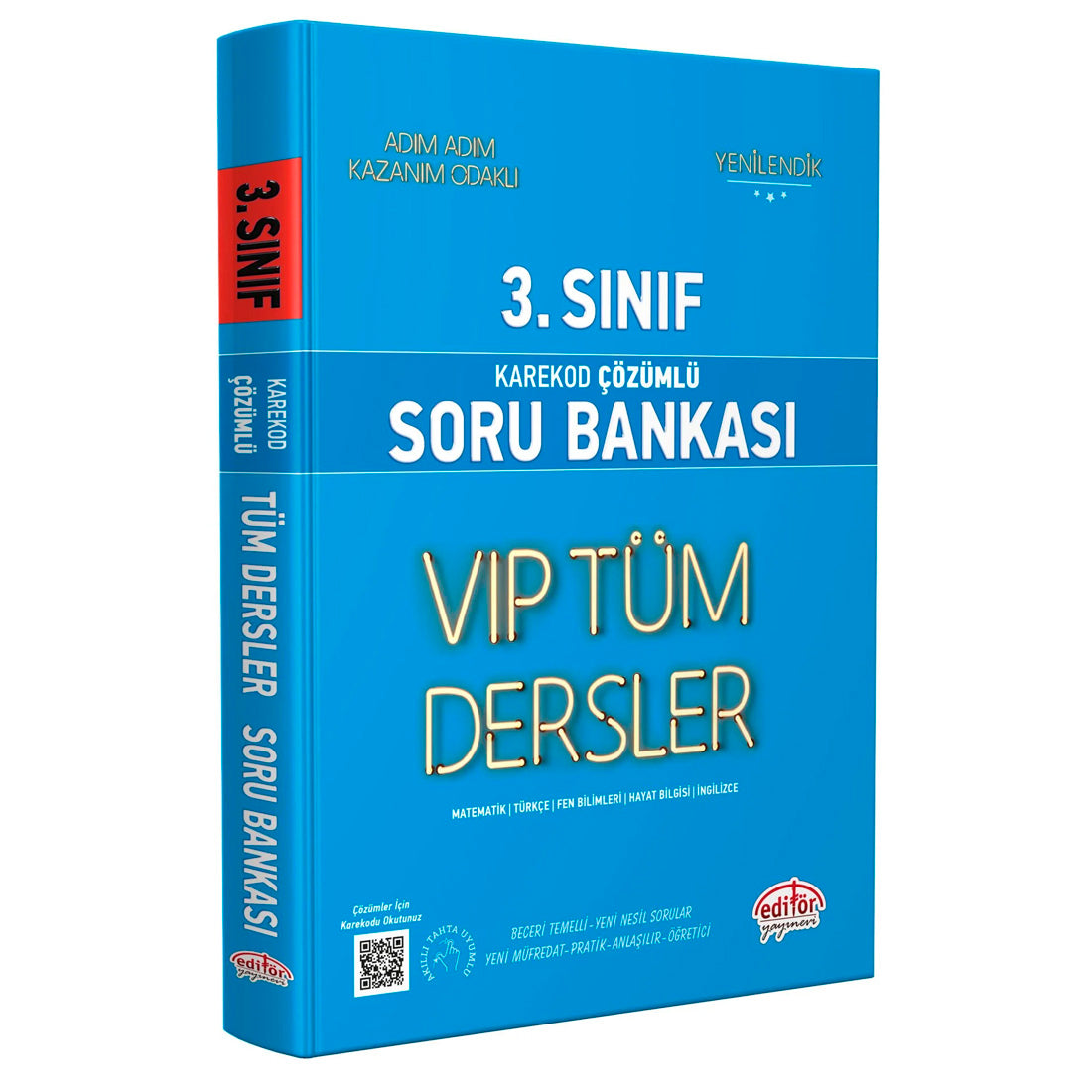 Editör Yayınları 3. Sınıf Vip Tüm Dersler Soru Bankası Mavi Kitap