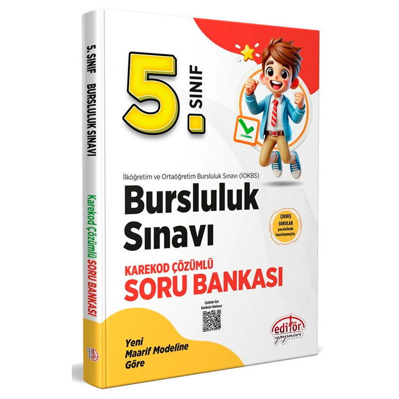 Editör Yayınları 5. Sınıf Bursluluk Sınavı Karekod Çözümlü Soru Bankası