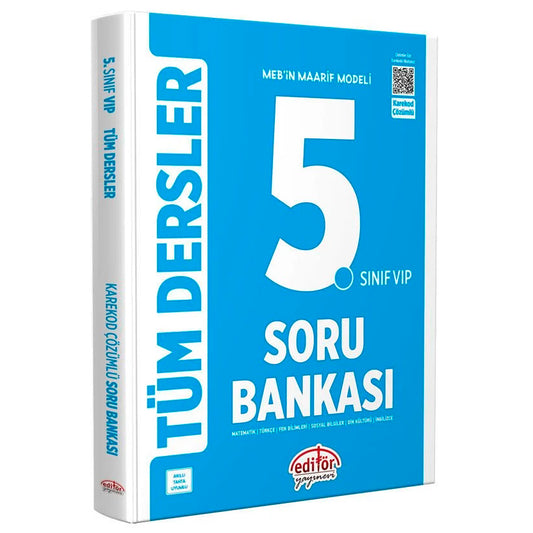 Editör Yayınları 5. Sınıf Maarif Modeli Tüm Dersler Mavi Soru Bankası