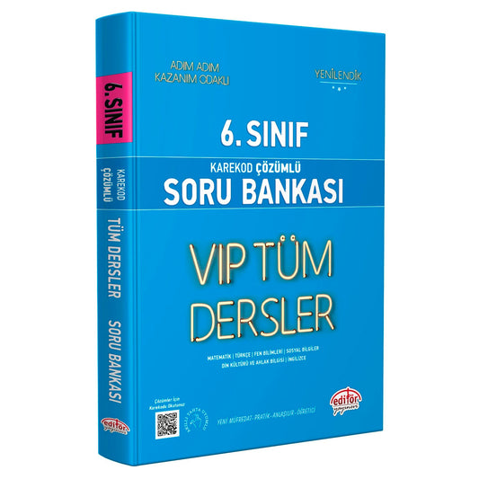 Editör Yayınları 6. Sınıf Vip Tüm Dersler Soru Bankası Mavi Kitap